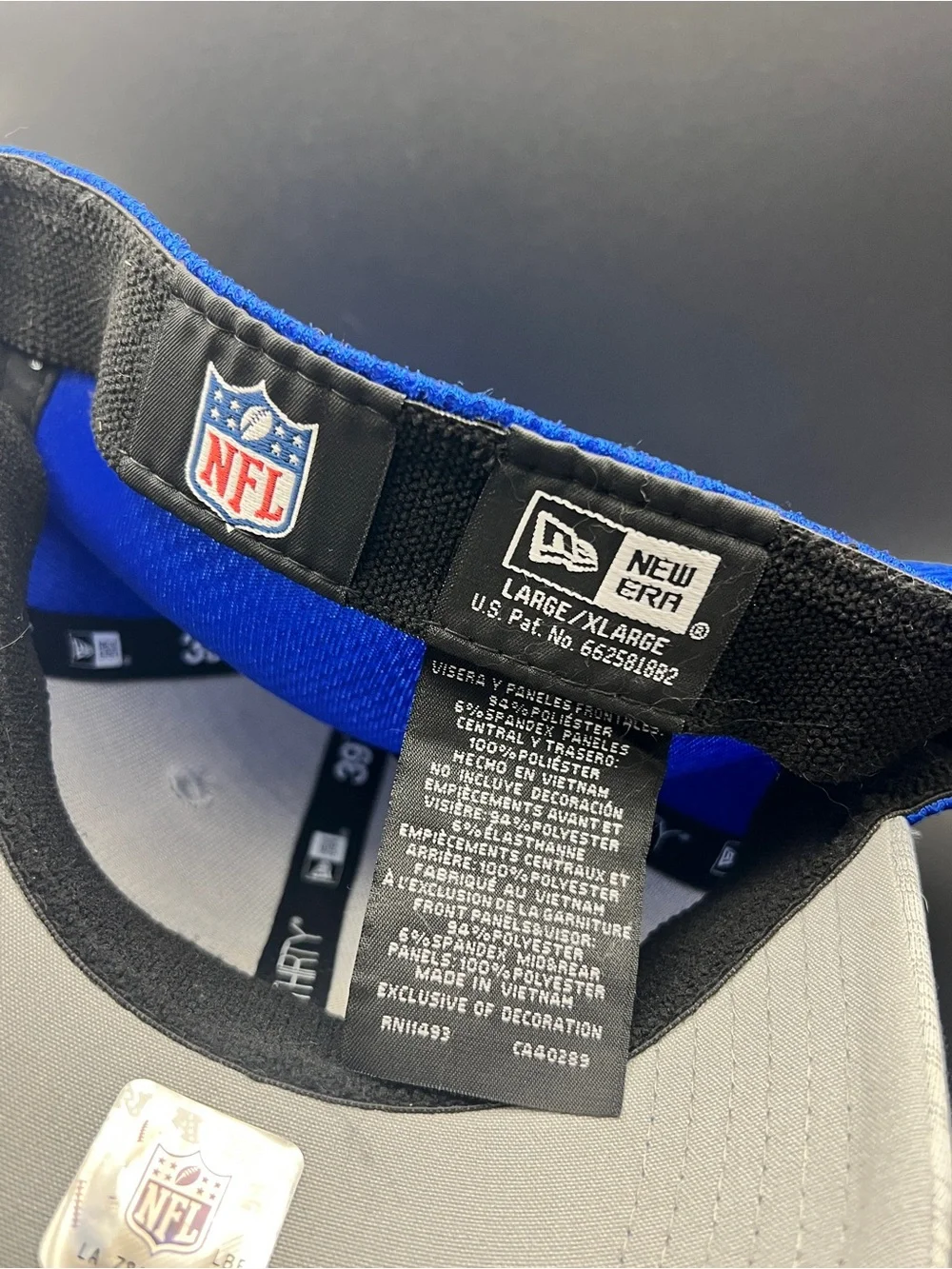 New Era 39THIRTY NFL Gray & Royal Blue LA Los Angeles Rams Hat